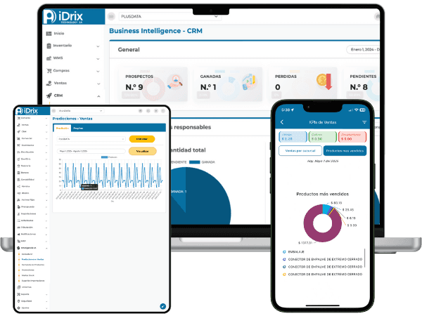 Sistema contable con inteligencia artificial, reportes y predicciones en iDrix Contable