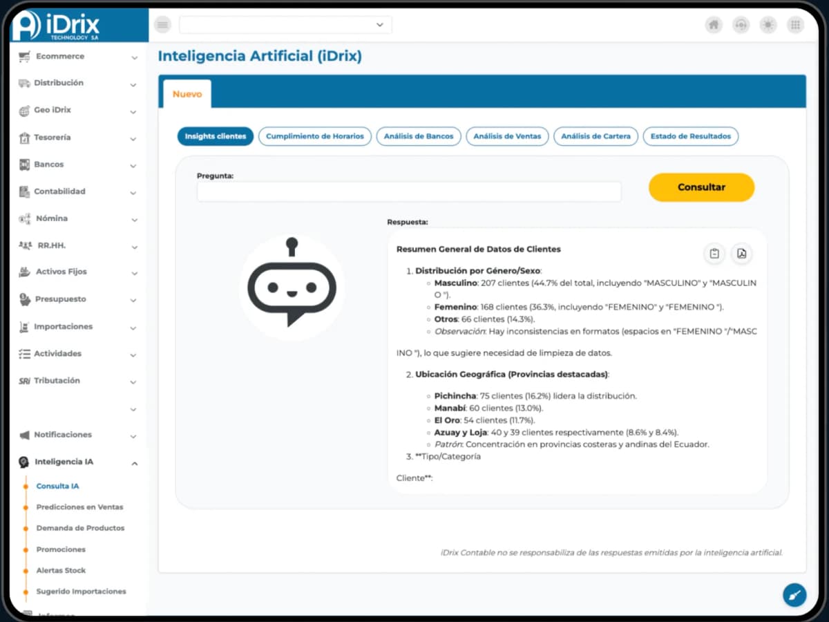 Conciliación bancaria automatizada con inteligencia artificial en iDrix Contable